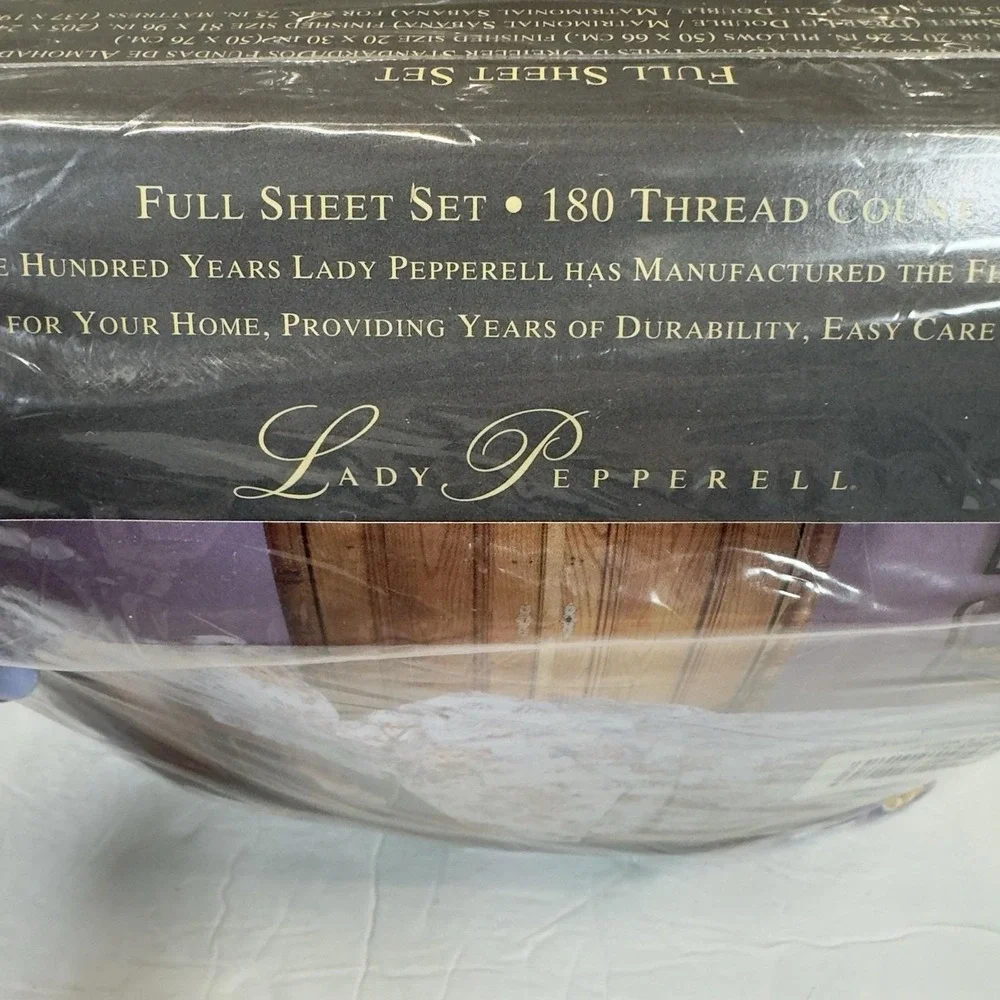 NEW Vtg Lady Pepperell Sheet‎ Set Victoria's Garden Floral Sheets Full 4pc NIP